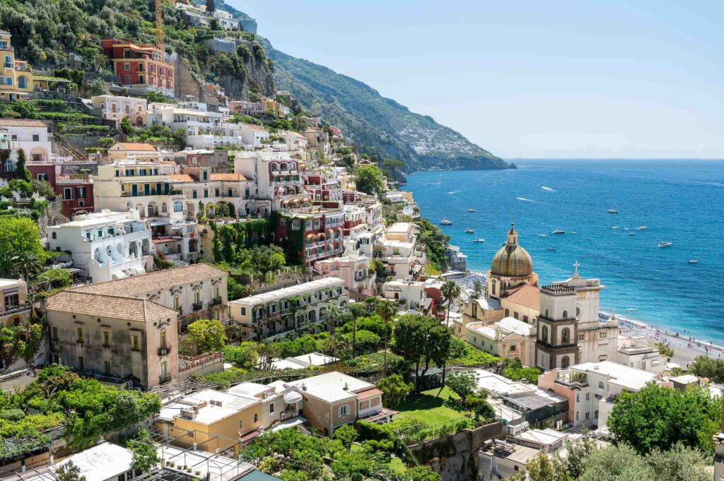 Street scape of Positano, Italy